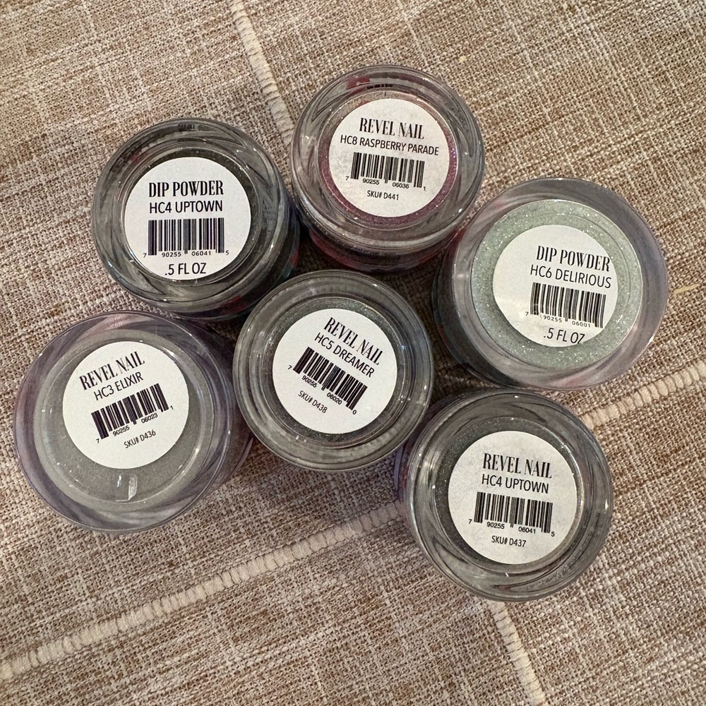 Revel Nail Dip Powder Set Holo Chrome, Full, Never Used